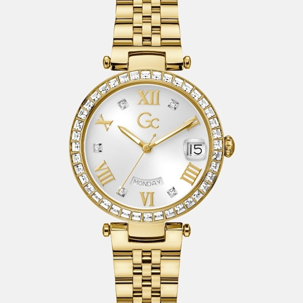 Guess by Marciano Gold Watch with Crystal Details